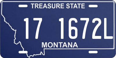 MT license plate 171672L