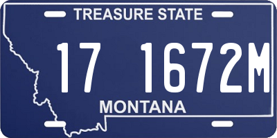 MT license plate 171672M