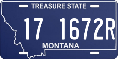 MT license plate 171672R
