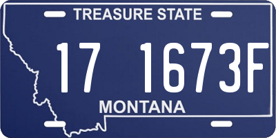 MT license plate 171673F