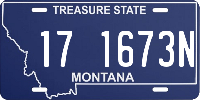MT license plate 171673N