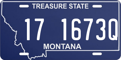 MT license plate 171673Q