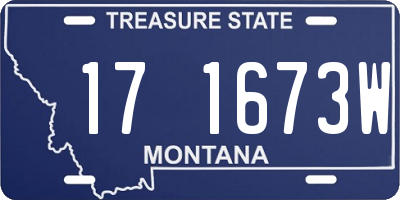 MT license plate 171673W
