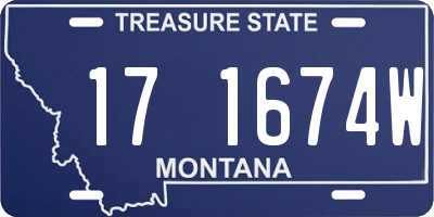 MT license plate 171674W