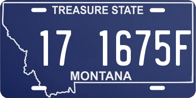 MT license plate 171675F