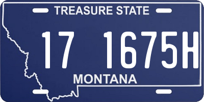 MT license plate 171675H