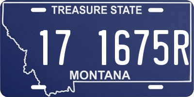 MT license plate 171675R
