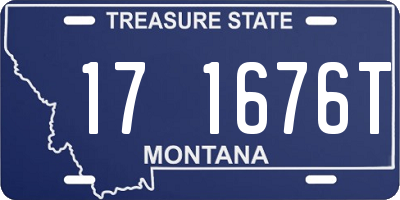 MT license plate 171676T