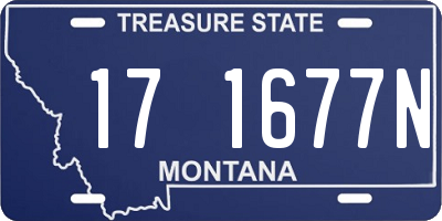 MT license plate 171677N
