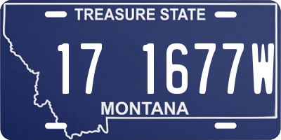 MT license plate 171677W