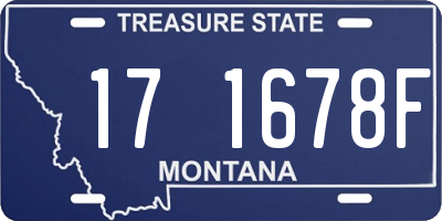 MT license plate 171678F