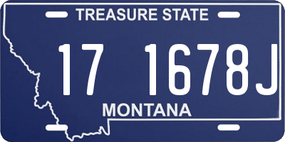 MT license plate 171678J