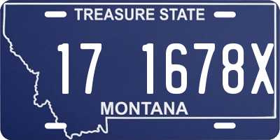 MT license plate 171678X