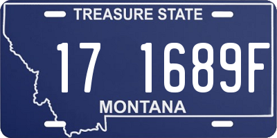 MT license plate 171689F