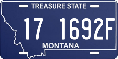 MT license plate 171692F