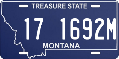 MT license plate 171692M