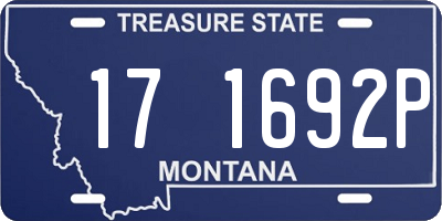 MT license plate 171692P