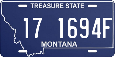 MT license plate 171694F