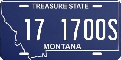 MT license plate 171700S