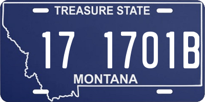 MT license plate 171701B
