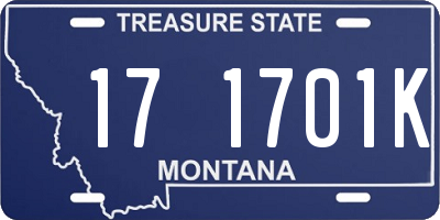 MT license plate 171701K