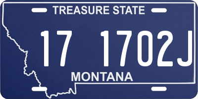 MT license plate 171702J