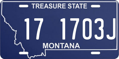 MT license plate 171703J