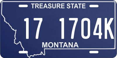 MT license plate 171704K