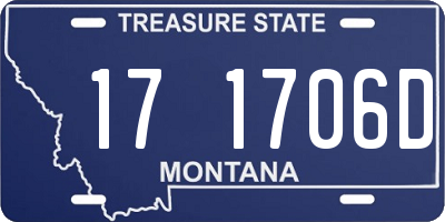MT license plate 171706D
