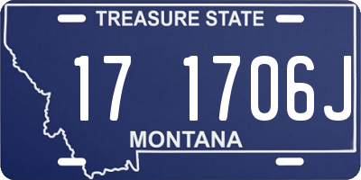 MT license plate 171706J
