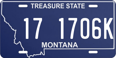 MT license plate 171706K