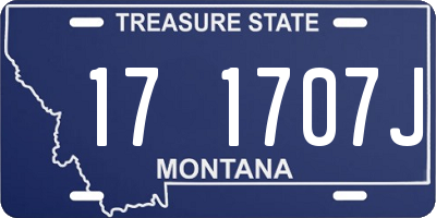 MT license plate 171707J