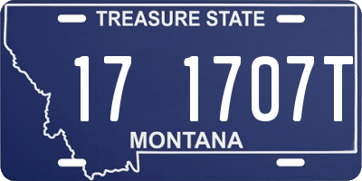 MT license plate 171707T