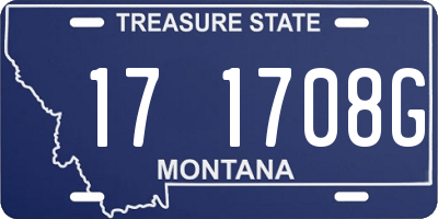 MT license plate 171708G