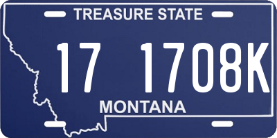 MT license plate 171708K