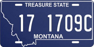 MT license plate 171709C