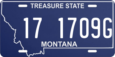 MT license plate 171709G