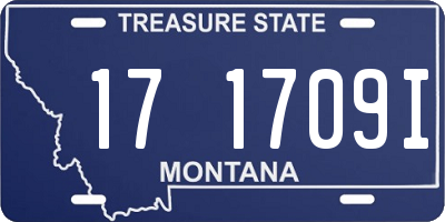 MT license plate 171709I