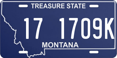 MT license plate 171709K