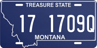 MT license plate 171709Q