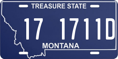 MT license plate 171711D