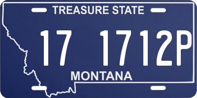 MT license plate 171712P