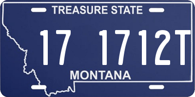 MT license plate 171712T