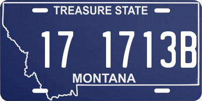 MT license plate 171713B
