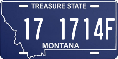 MT license plate 171714F