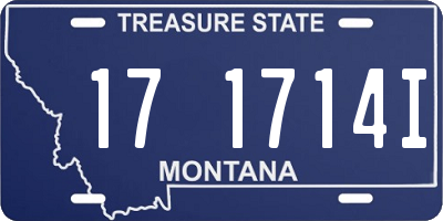 MT license plate 171714I