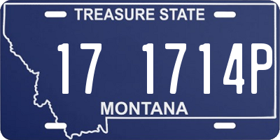 MT license plate 171714P