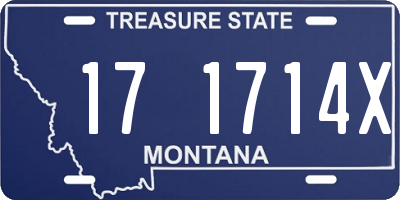 MT license plate 171714X