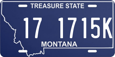 MT license plate 171715K