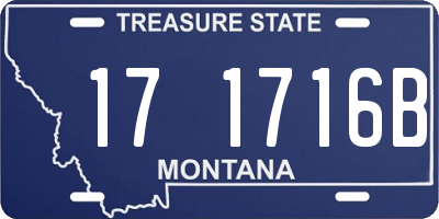 MT license plate 171716B
